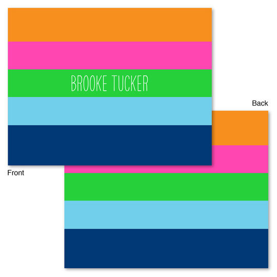 Sorbet Stripes Foldover Note Cards